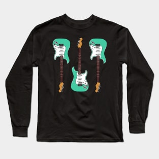 Triple Foam Green Stratocaster Long Sleeve T-Shirt
